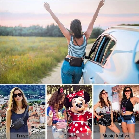 Fanny Packs for Women Men: Crossbody Belt Bag with Adjustable Strap - Fashion - Picture 6 of 7